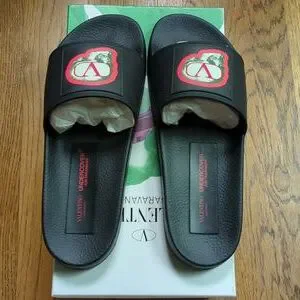NIB Valentino Black Skull Pool Slide Undercover Jun Takahashi Collab Men\'s EU 45 Undercover | Shoes | Nib Valentino Black Skull Pool Slide  main image 2
